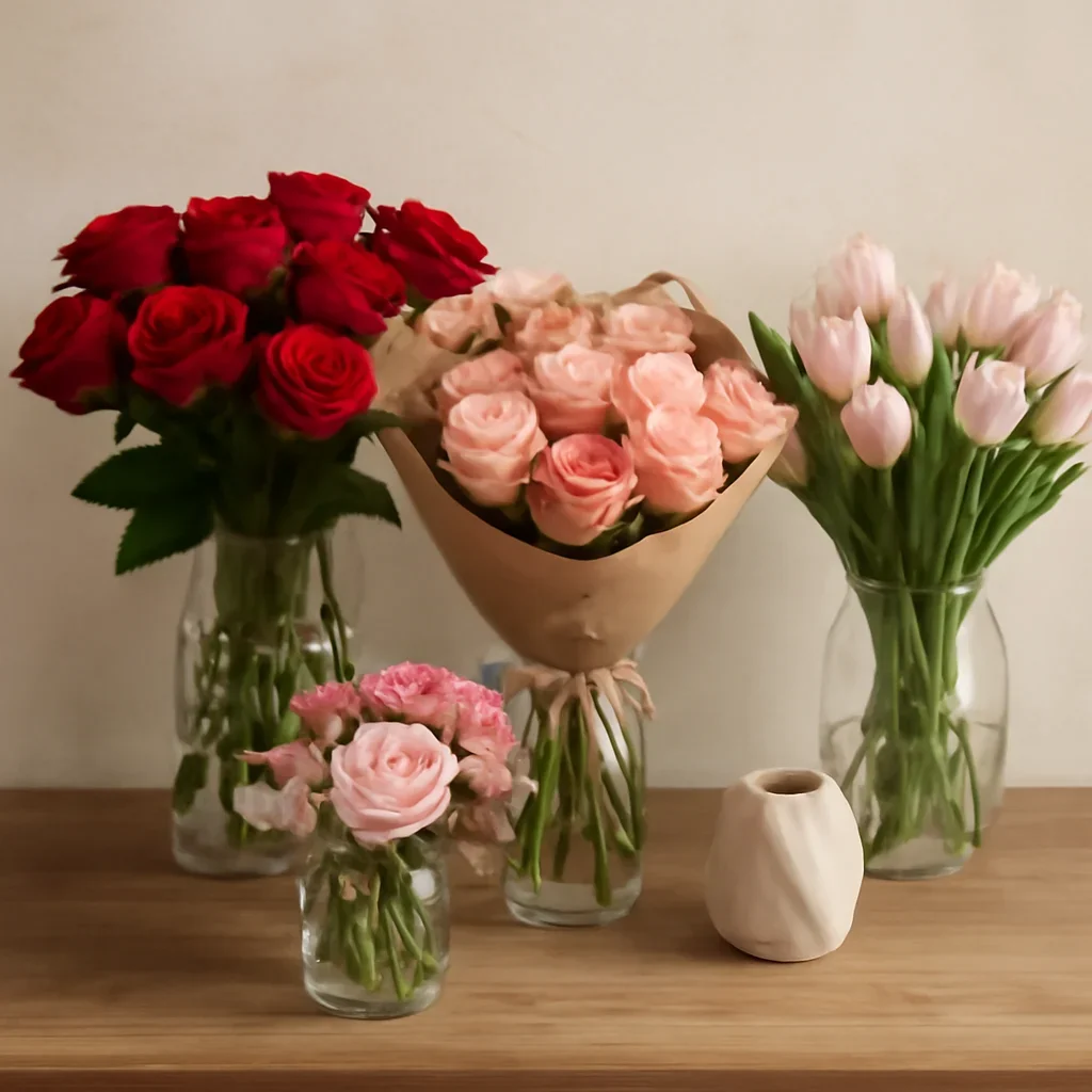 Editorial floral scene supporting best valentine's day flowers for local delivery