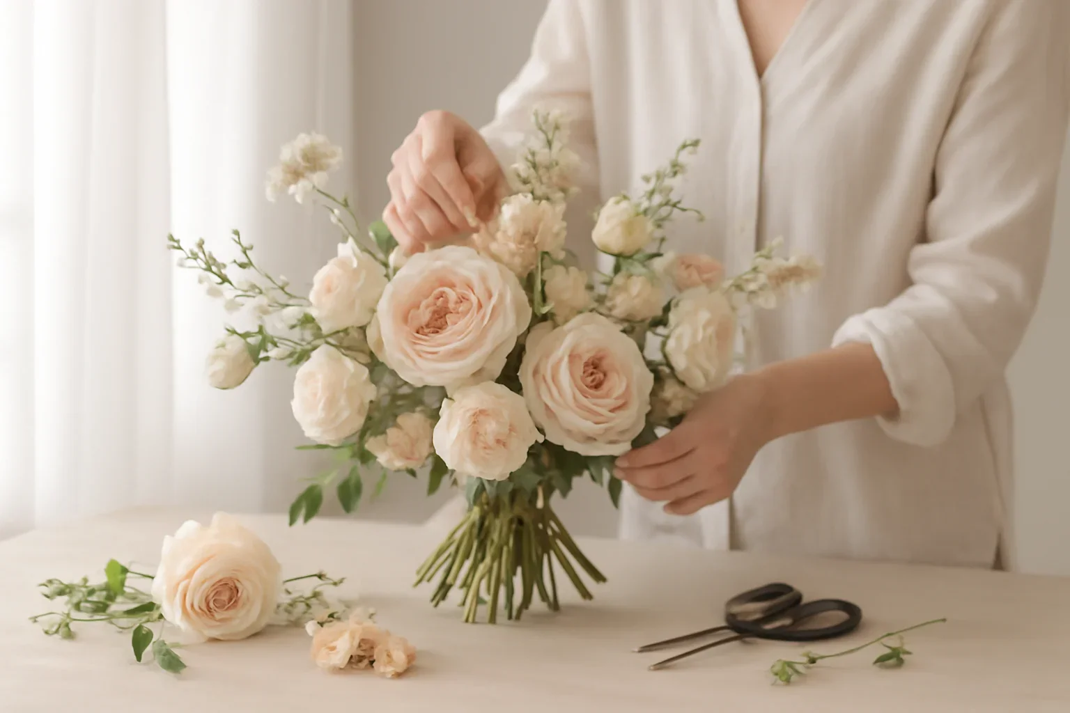 Handcrafted floral design representing how to personalize a custom flower arrangement