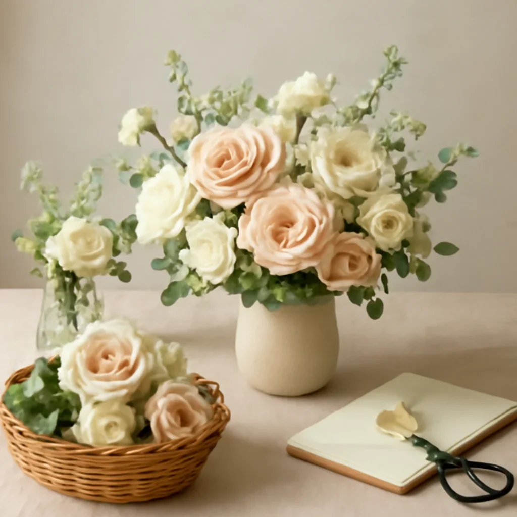 Editorial floral scene supporting wedding flower checklist for winchester and dundas county couples