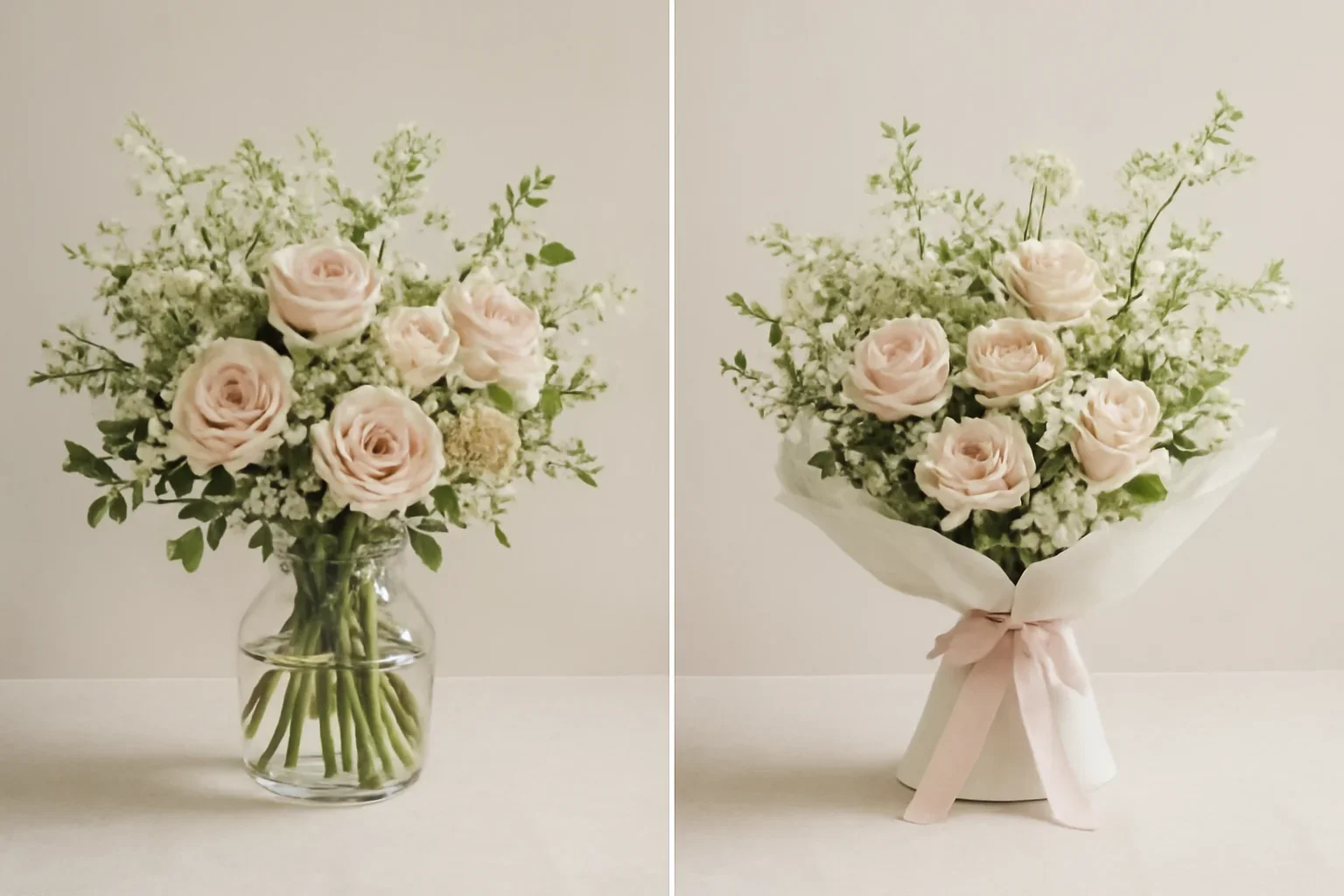 Handcrafted floral design representing local florist vs national flower delivery