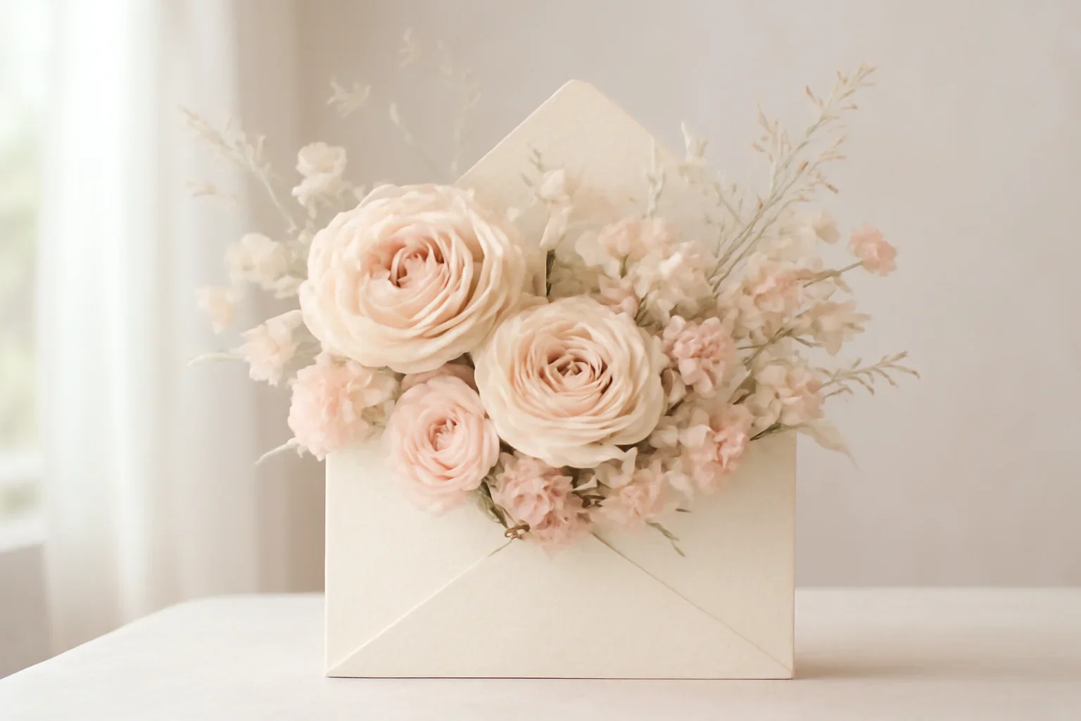 Handcrafted floral design representing contact
