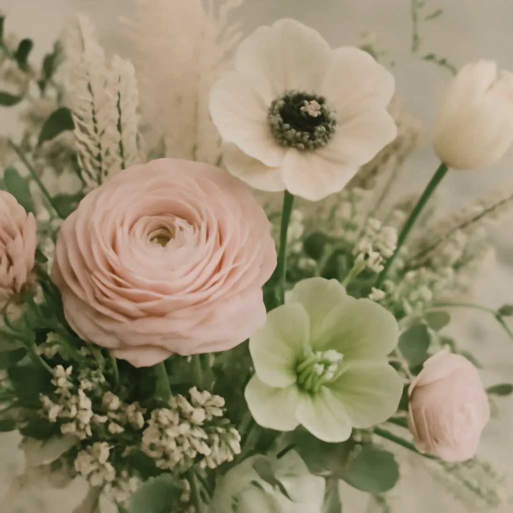 Seasonal flowers and design details related to contact