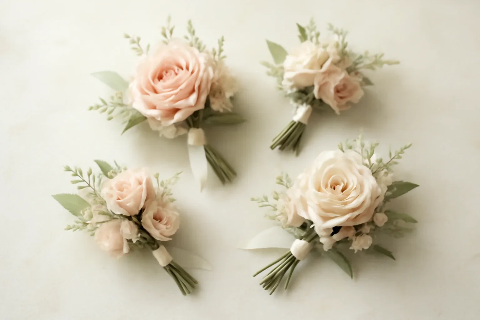 Handcrafted floral design representing corsages & boutonnieres