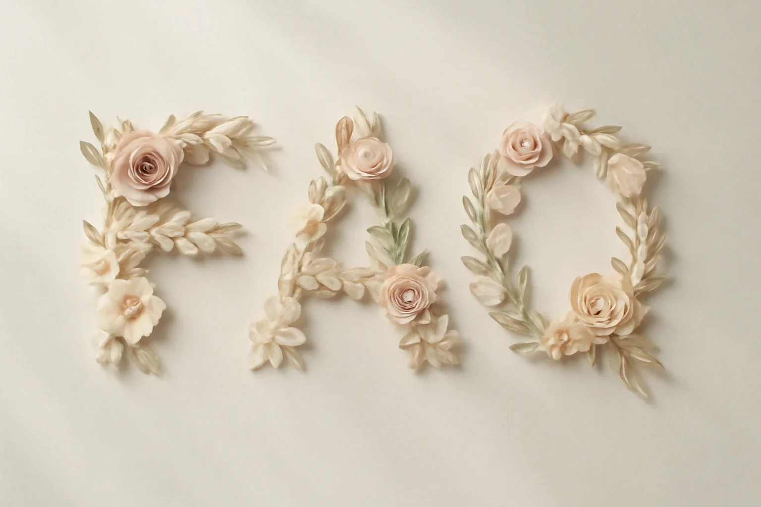 Handcrafted floral design representing faq