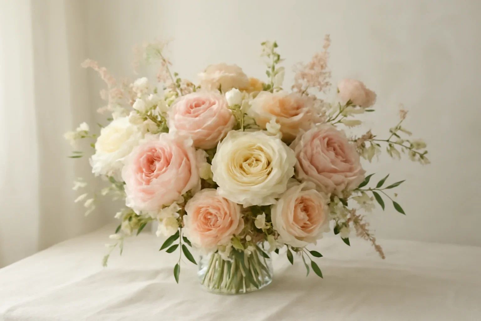 Handcrafted floral design representing just because flowers