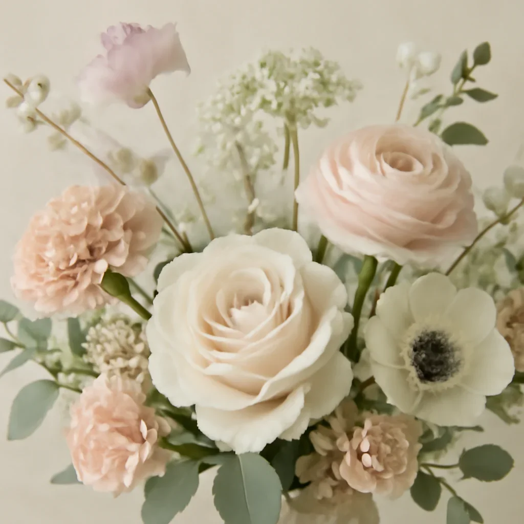 Seasonal flowers and design details related to just because flowers