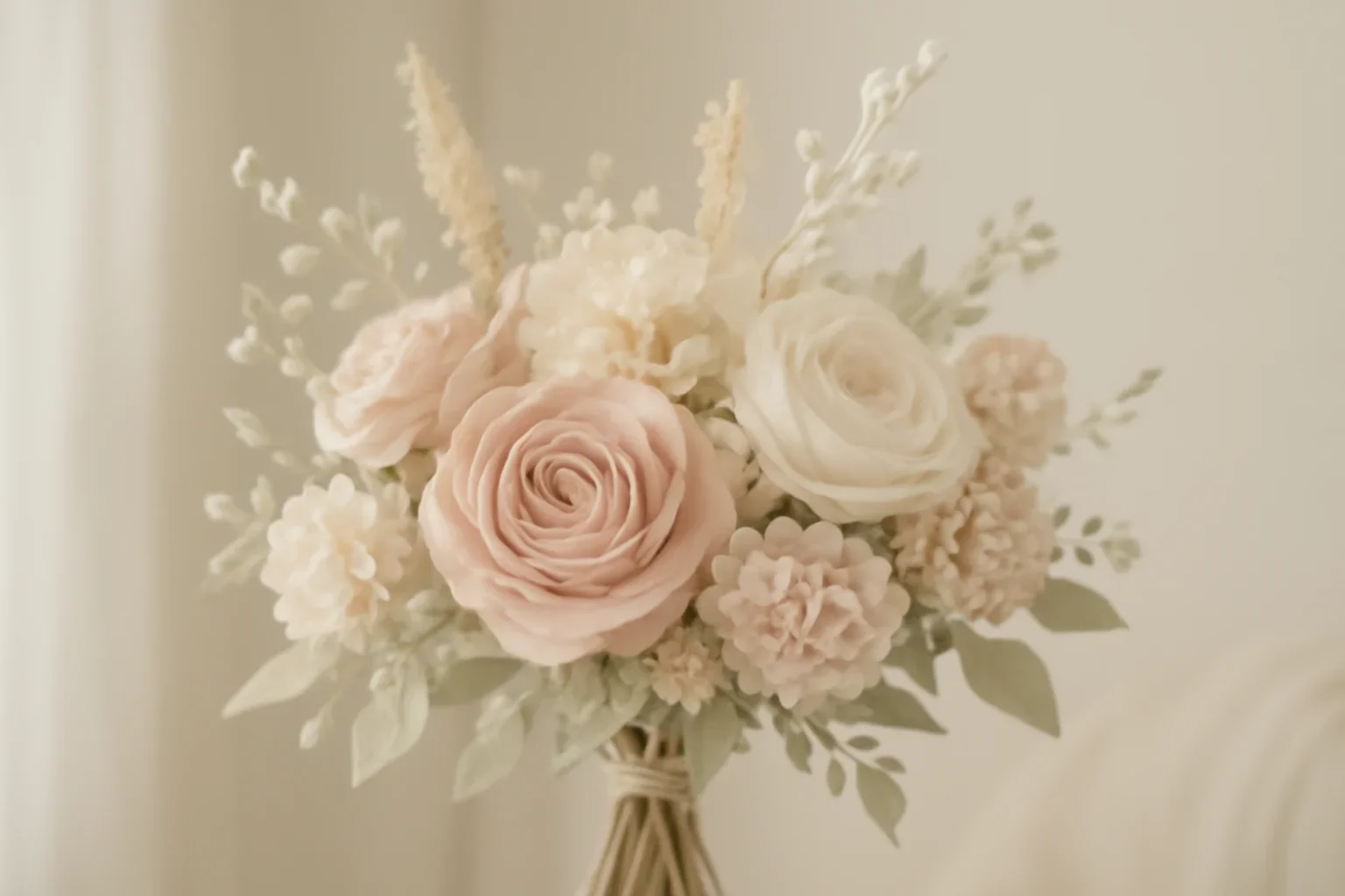 Handcrafted floral design representing new baby flowers
