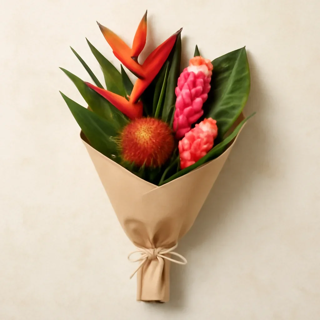 Thoughtful floral arrangement wrapped and ready to order