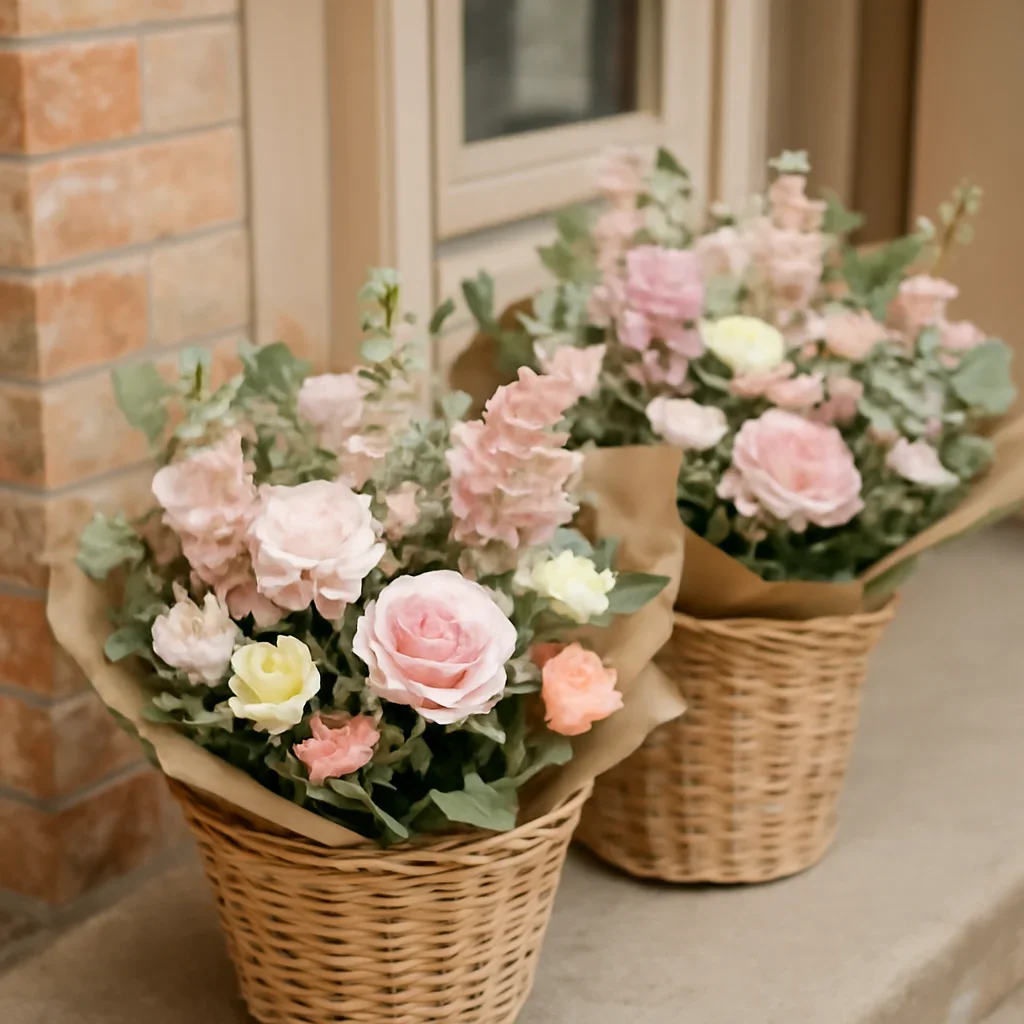 Fresh flowers styled for delivery and pickup in Fruit Baskets