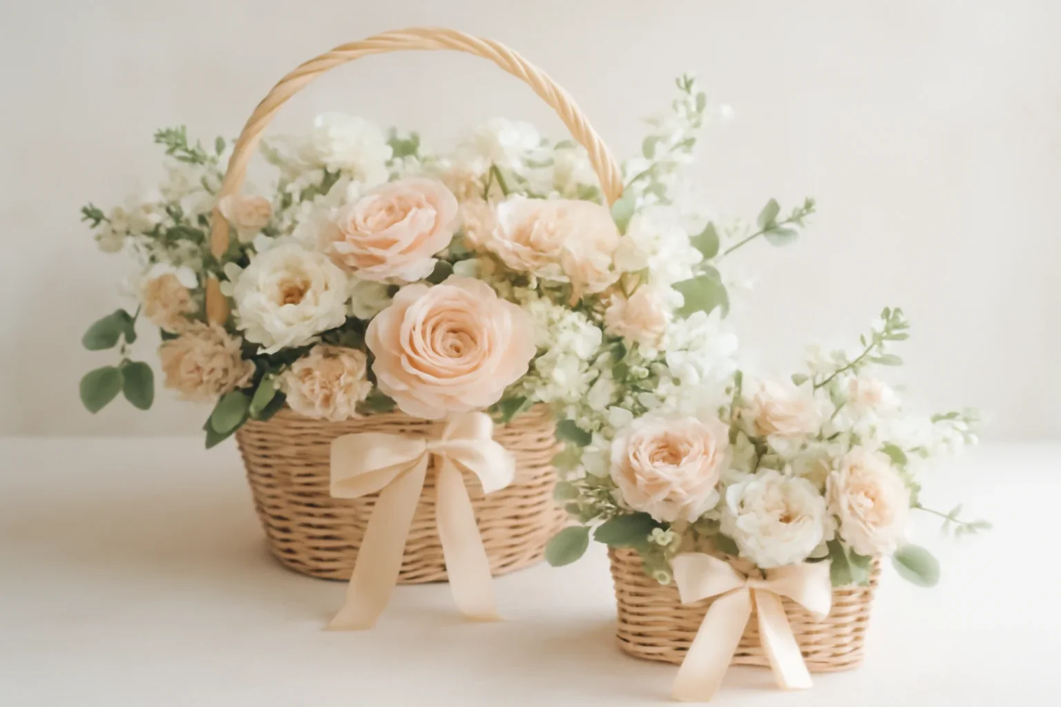 Handcrafted floral design representing gift baskets
