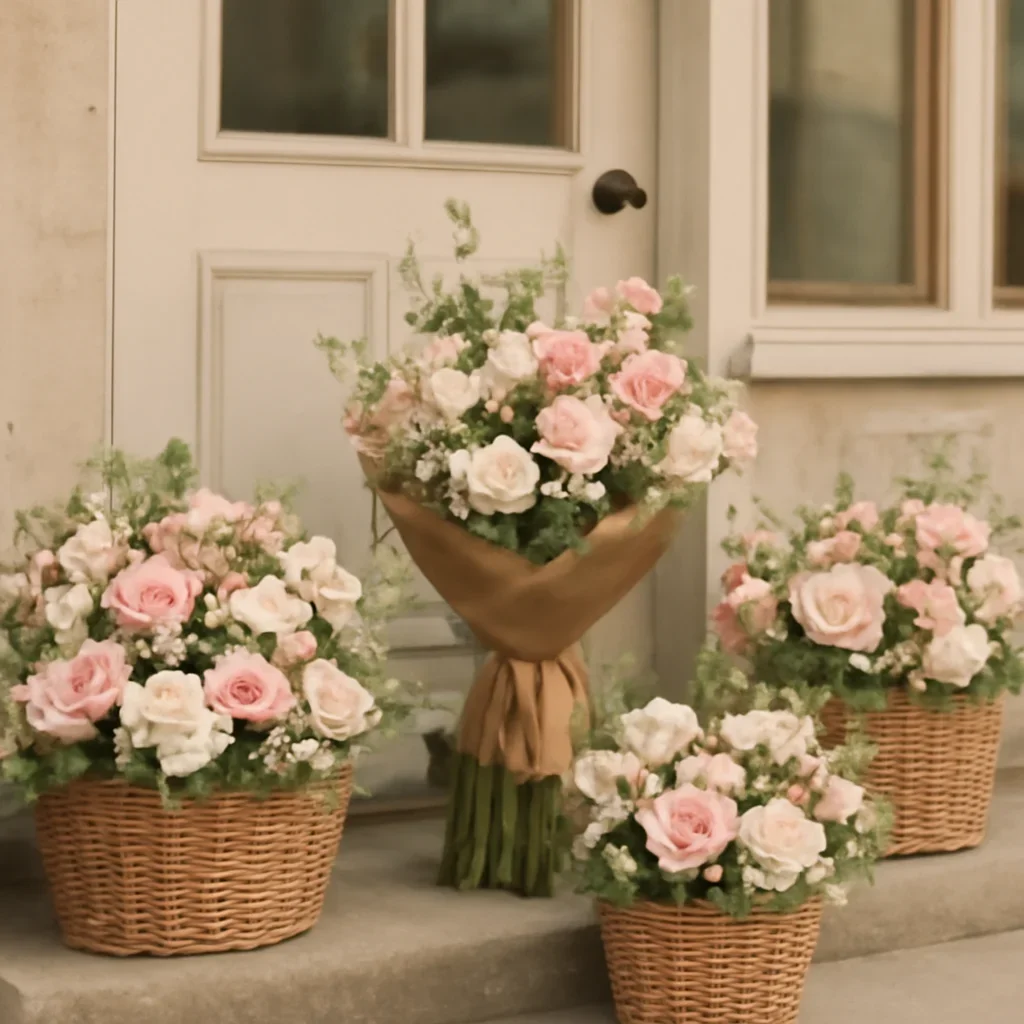 Fresh flowers styled for delivery and pickup in Gift Baskets