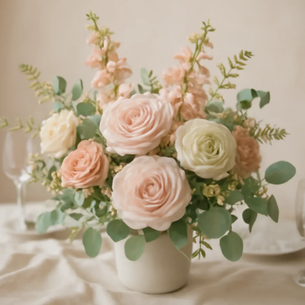 Seasonal flowers and design details related to restaurants & event venues
