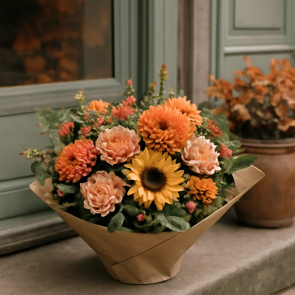 Fresh flowers styled for delivery and pickup in Thanksgiving Centerpieces