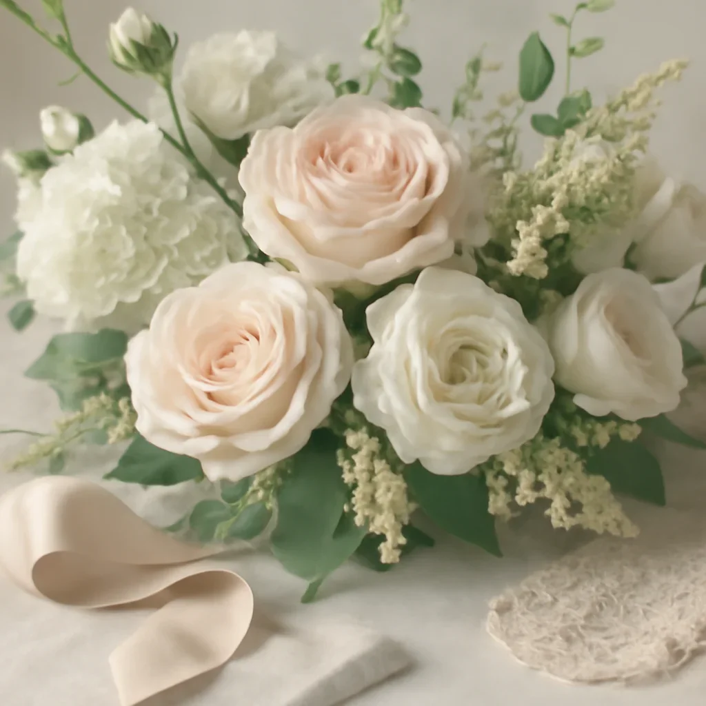 Seasonal flowers and design details related to weddings, events & sympathy solutions