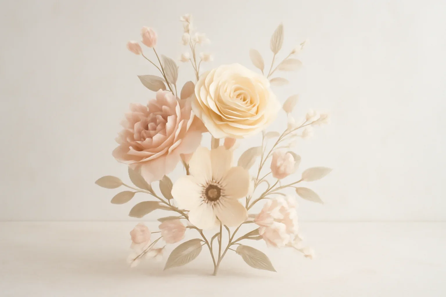Handcrafted floral design representing store hours & holiday hours