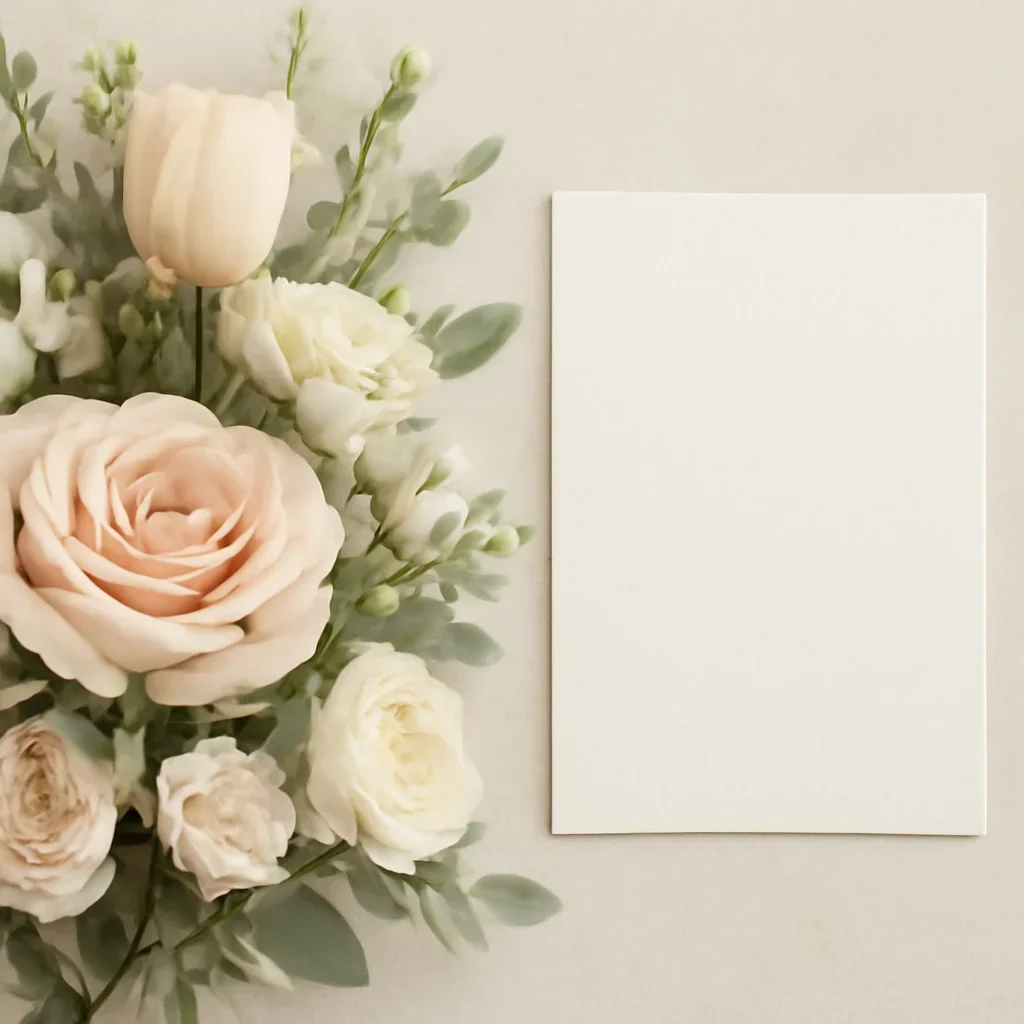Seasonal flowers and design details related to store hours & holiday hours