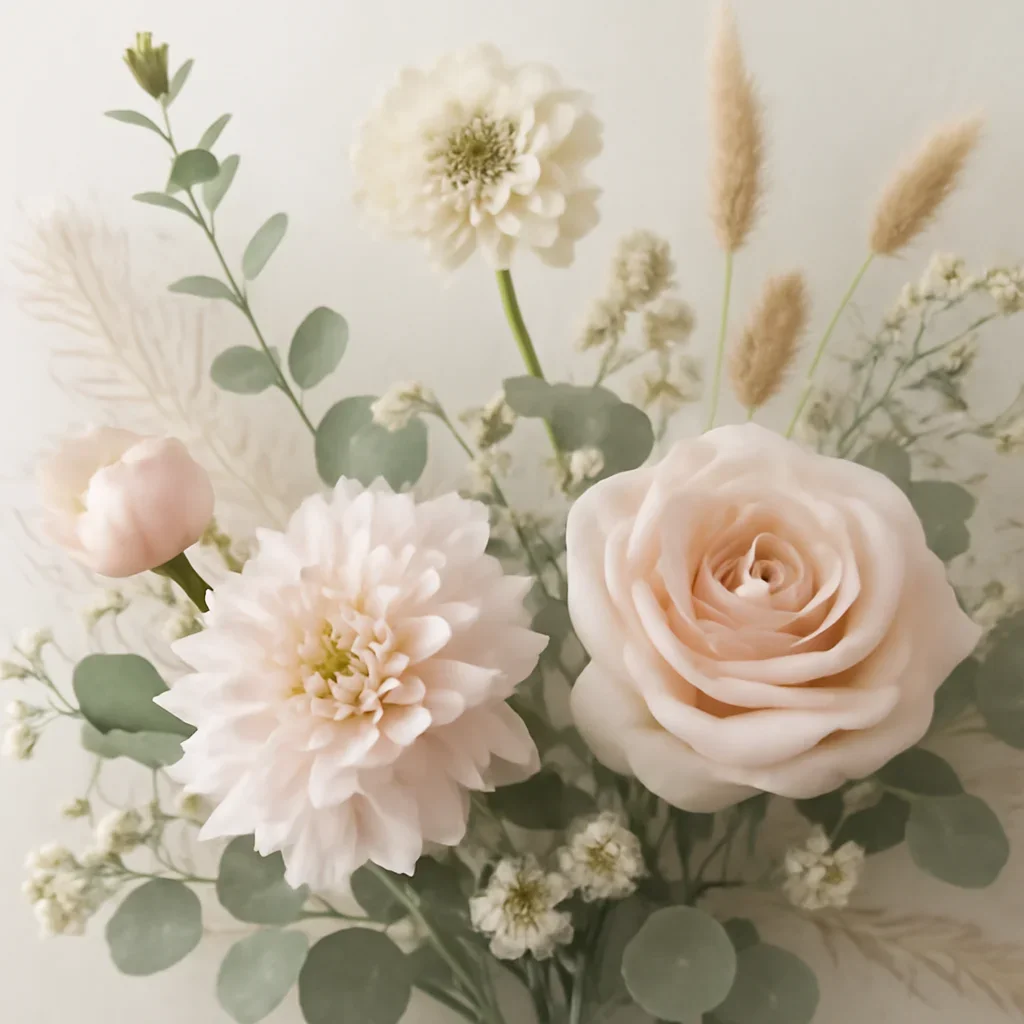 Seasonal flowers and design details related to support center