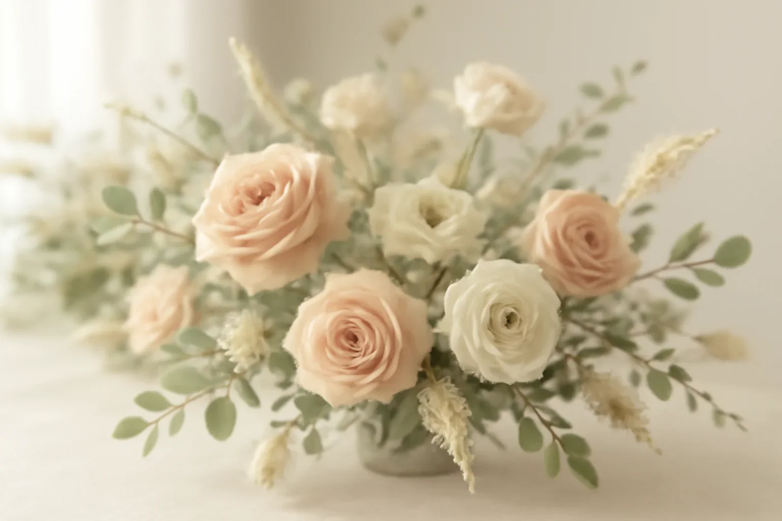 Handcrafted floral design representing wedding consultations