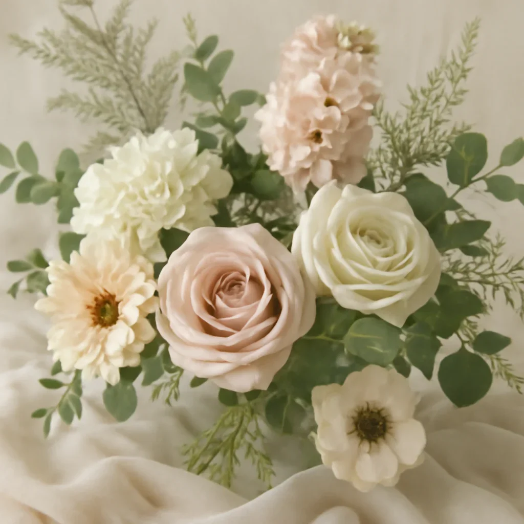Seasonal flowers and design details related to wedding packages